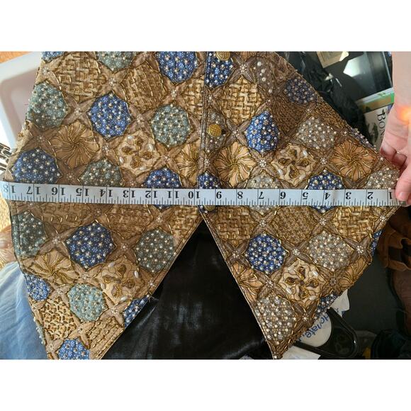 Bali Chic Vest / One Size / Beaded / Batik / Boho / Gypsy / Adjustable Waist - Picture 7 of 9